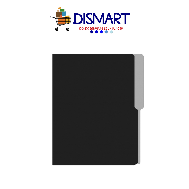 Folder Liso Colores Carta Negro