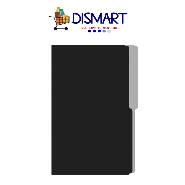 Folder Liso Colores Oficio Negro