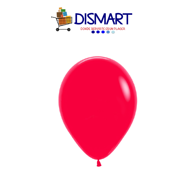 Globo Estándar #9 Liso Rojo 25pcs. Flexouniversal