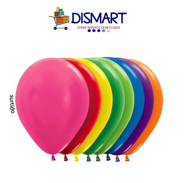 Globo Estándar #9 Liso Surtido 25pcs. Flexouniversal