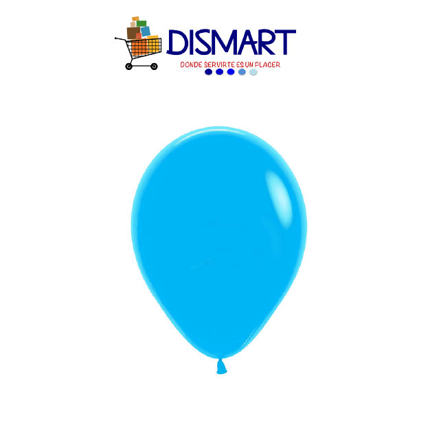 Globo Estándar #9 Liso Celeste 25pcs. Flexouniversal