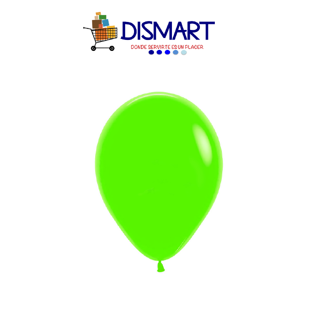Globo Estándar #9 Liso Verde Lima 25pcs. Flexouniversal