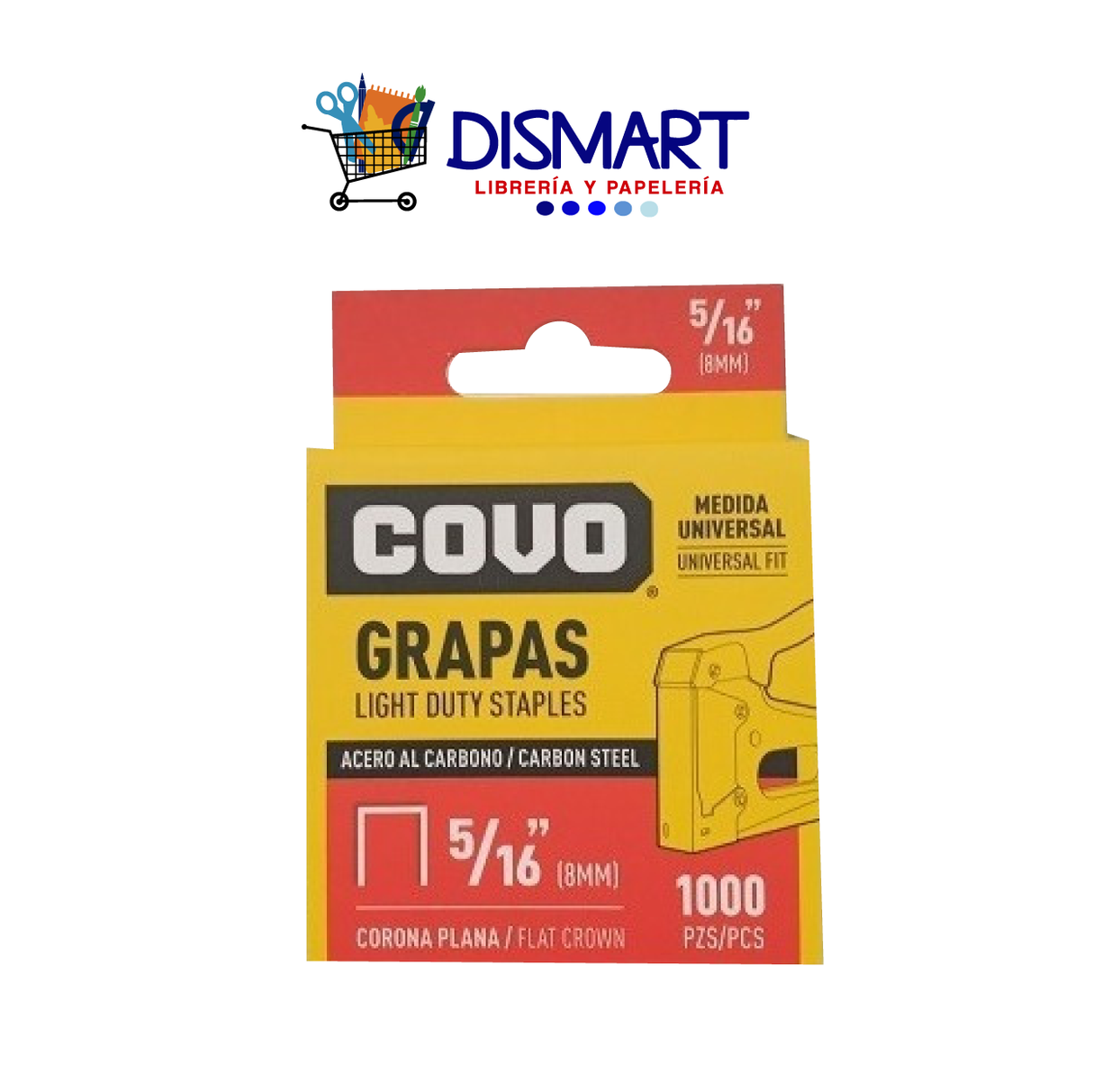 Grapas P/ Pared 5/16 8mm 1000pcs. Covo