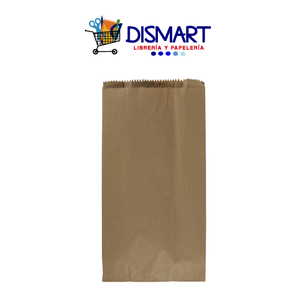 Bolsa Papel Kraft 4 Libra ( Alto 29cm, Ancho 13.7cm, Fuelle 5.6cm)