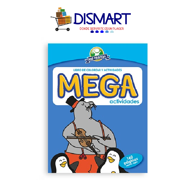 Libro P/Colorear Mega Actividades. Español/Ingles. 160 Paginas. Mis Pasitos.