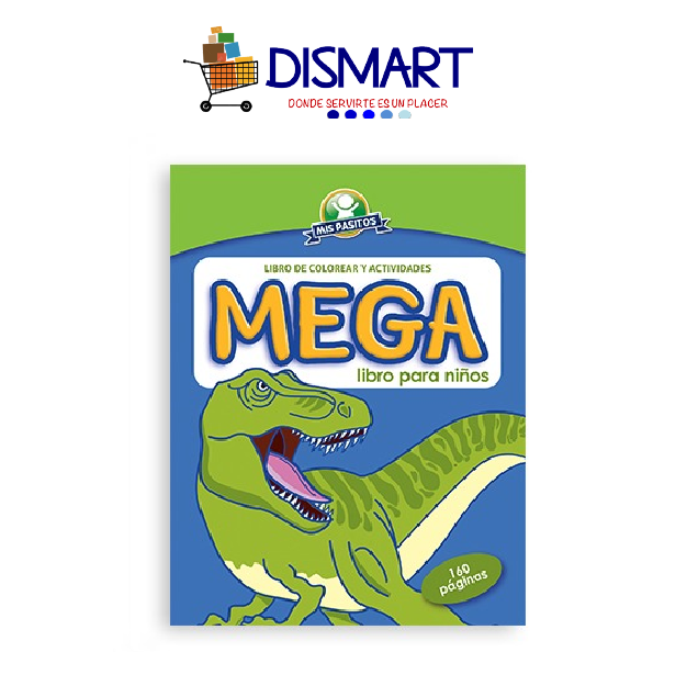 Libro P/Colorear Mega P/Niños. Español/Ingles. 160 Paginas. Mis Pasitos.