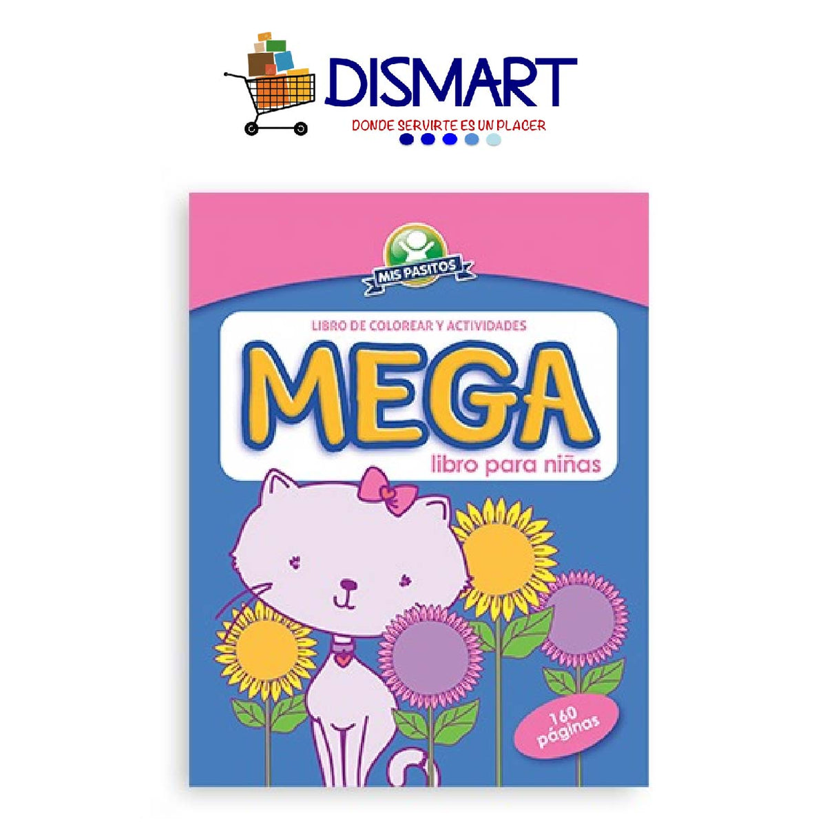 Libro Mega P/Niñas. Español/Ingles. 160 Pg. Mis Pasitos. (Gato)