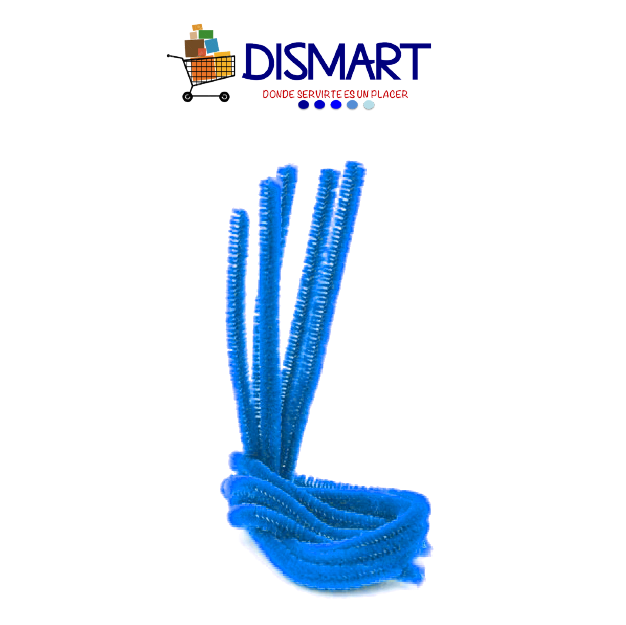 Limpiapipas Liso . Azul Claro.  Bolsa x 100pcs. Continental