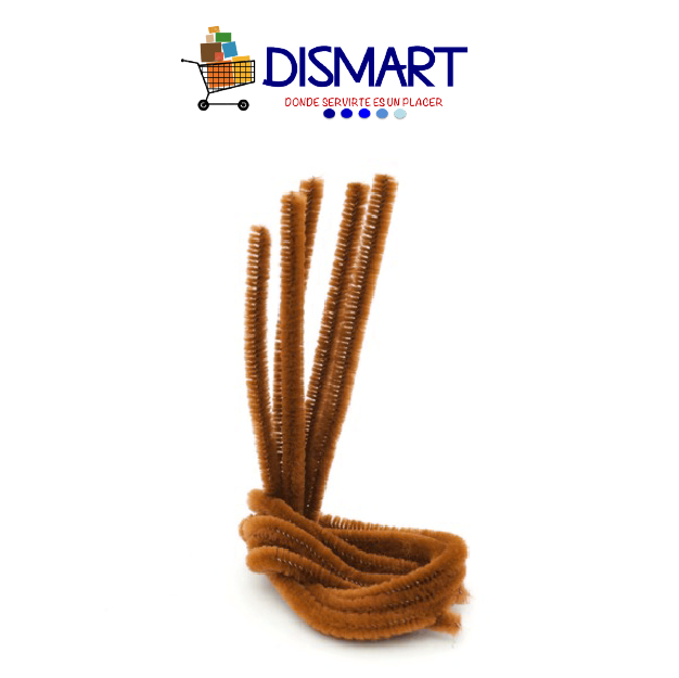 Limpiapipas Liso . Café Claro.  Bolsa x 100pcs. Continental