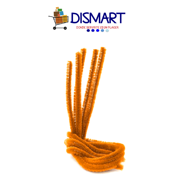 Limpiapipas Liso . Naranja.  Bolsa x 100pcs. Continental