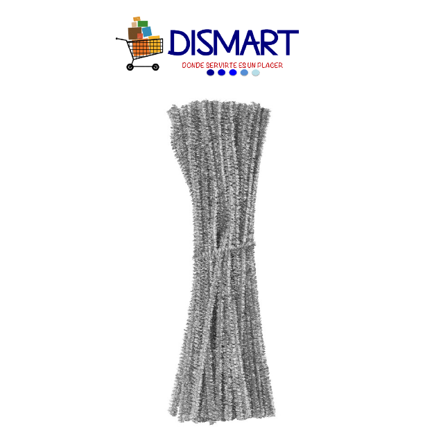 Limpiapipas Metálico . Plata. Bolsa x 100pcs. Continental