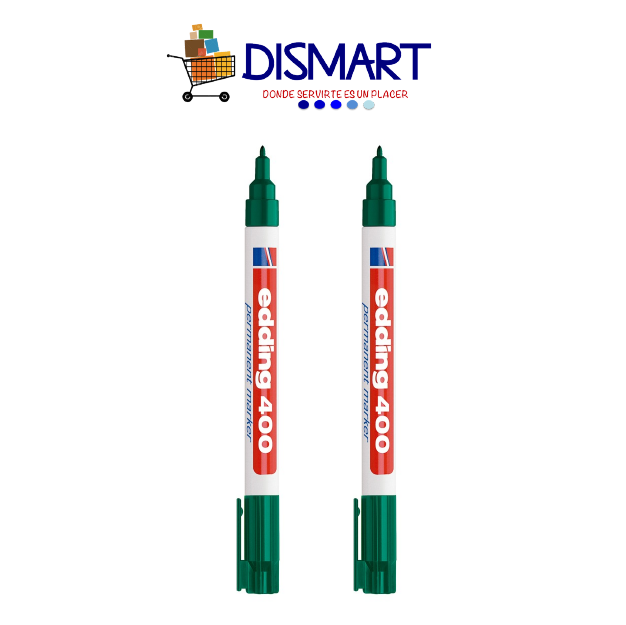 Marcador Permanente Punta Fina Edding 400 Verde