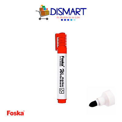 Marcador Pizarra P. Redonda Desechable Rojo. Foska