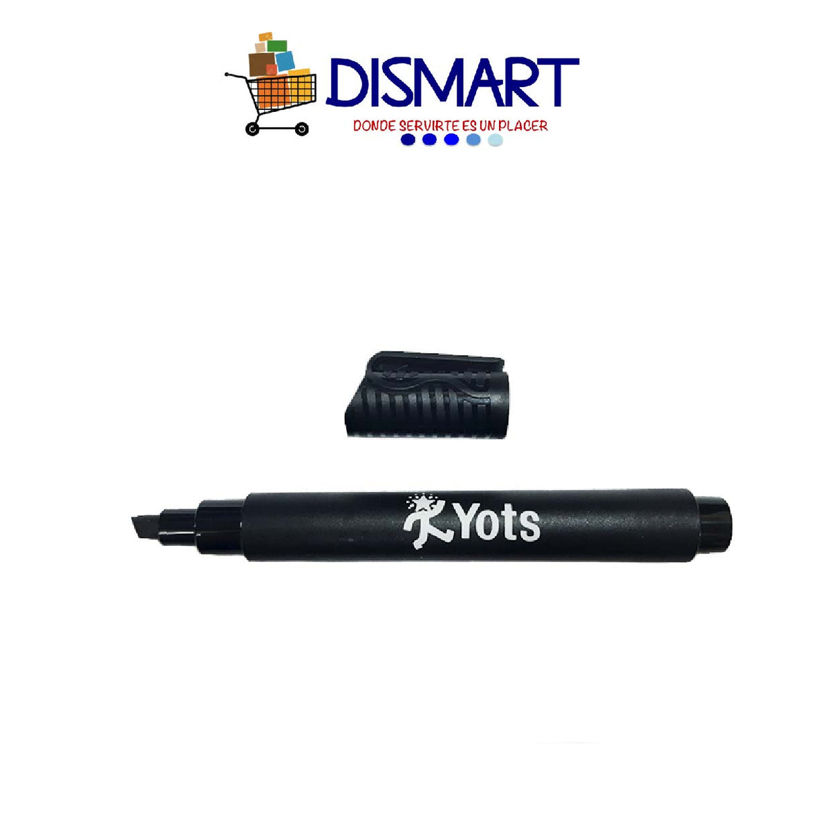 Marcador Permanente Punta Biselada Negro. Yots