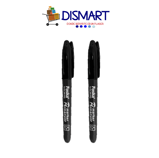 Marcador Permanente Negro Delgado Foska