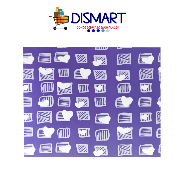 Cartulina Estampada T/Carta Diseño Corazones