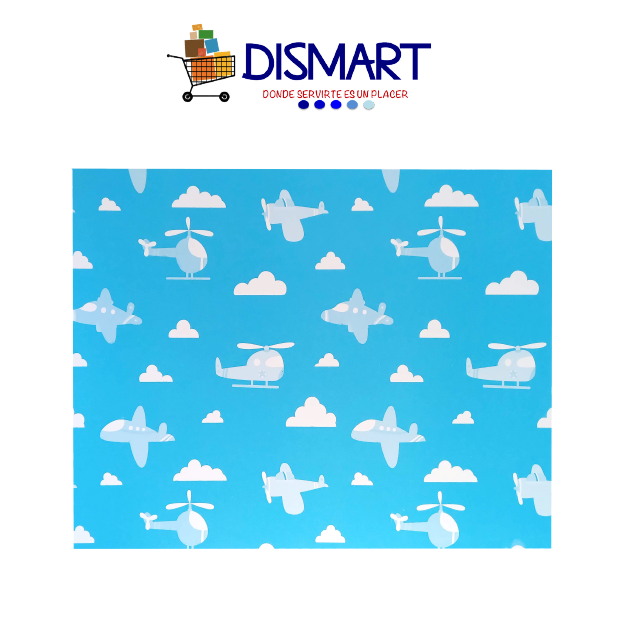 Cartulina Estampada T/Carta Diseño Helicópteros