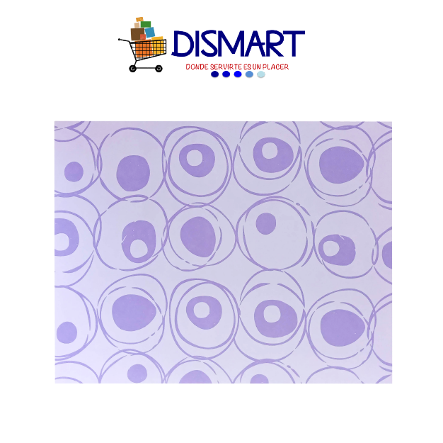 Cartulina Estampada T/Carta Diseño Círculos Lila