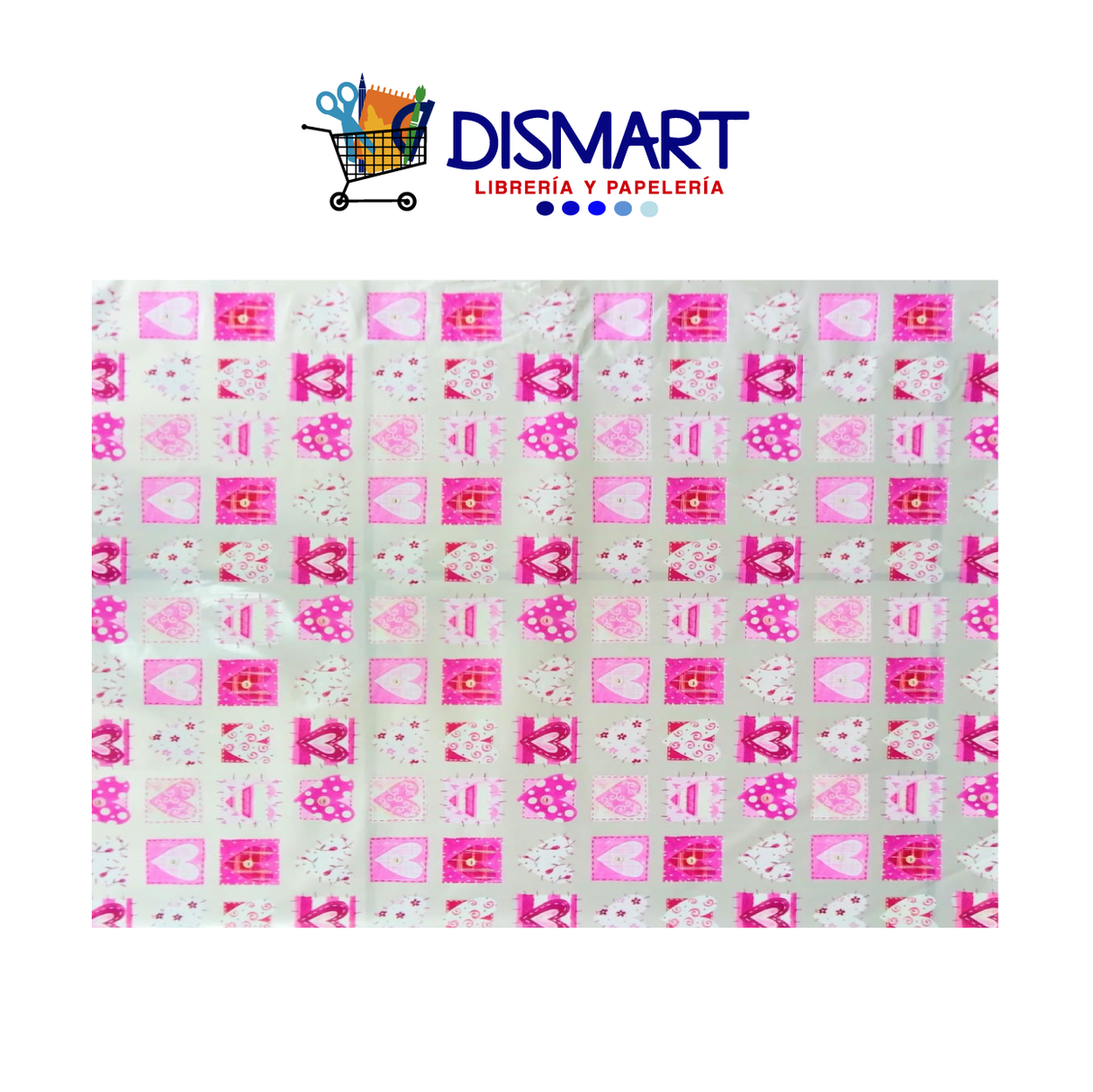 Papel Regalo Corazones Cuadros