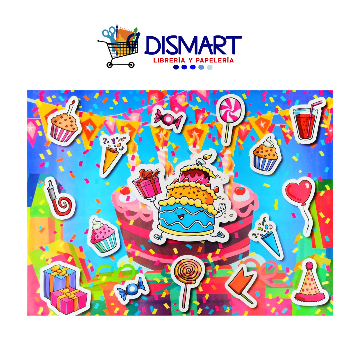 Papel Regalo Pastel Cumpleaños