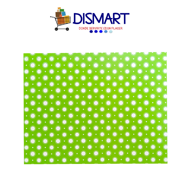 Cartulina Estampada T/Carta Diseño Círculos Verde