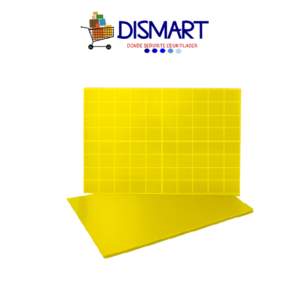 Pasta Plástica Cuadros Carta Amarillo 50pcs Zebra