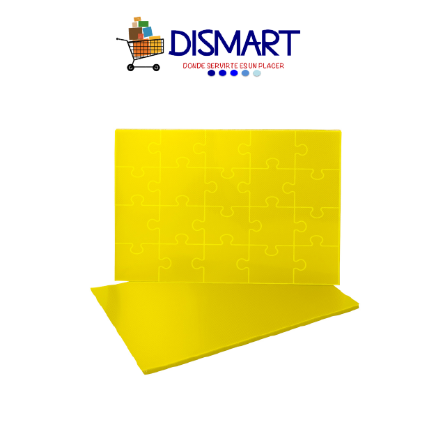 Pasta Plástica Rompecabeza Carta Amarillo 50pcs Zebra