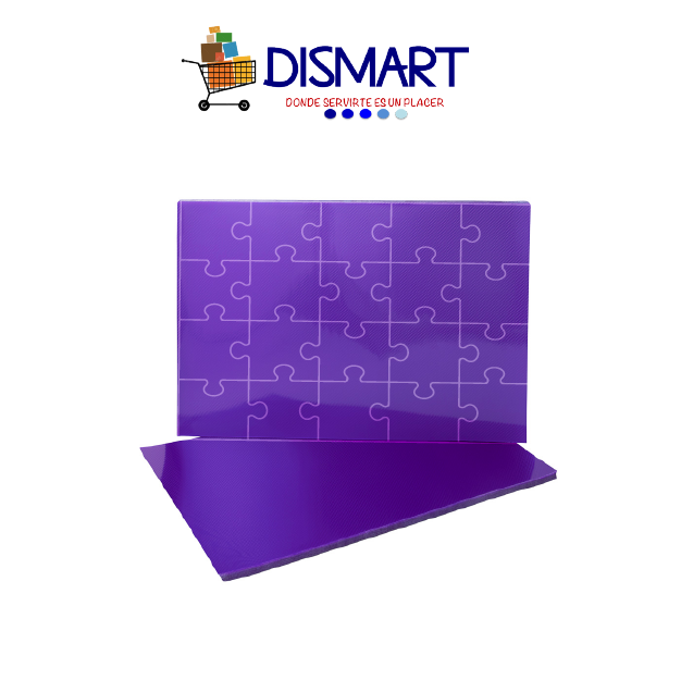 Pasta Plástica Rompecabeza Carta Morado 50pcs Zebra