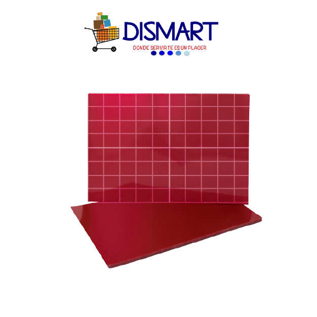 Pasta Plástica Cuadros Carta Rojo 50pcs Zebra