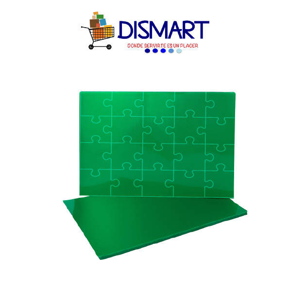 Pasta Plástica Rompecabeza Carta Verde 50pcs Zebra