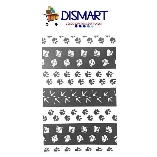 Cartulina Estampada T/Oficio Diseño Huellas