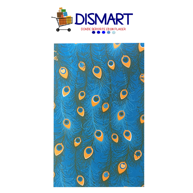 Cartulina Estampada T/Oficio Diseño Pavo Real