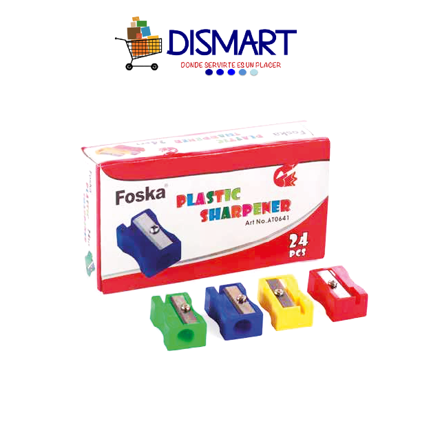 Sacapuntas Plástico 1 Agujero Rectangular Sencillo Foska.