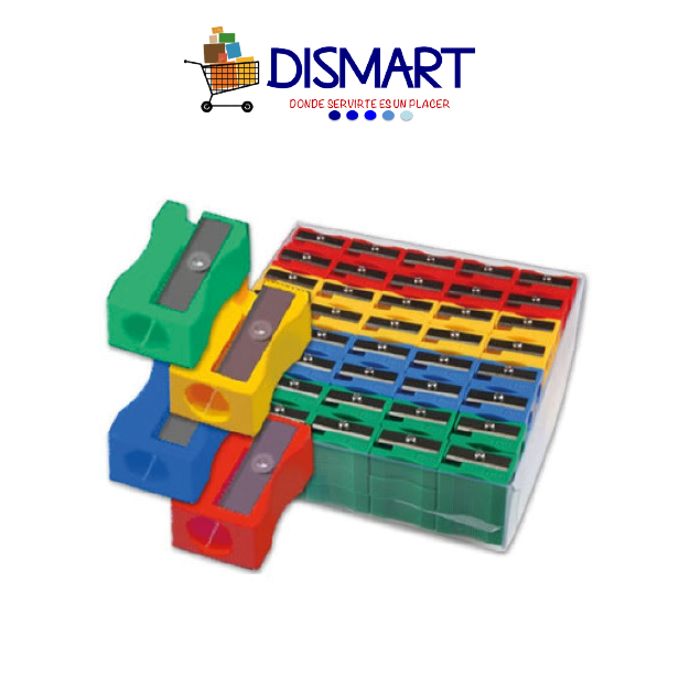 Sacapunta Plástico 1 Aguj. Caja 60 pcs Tiko