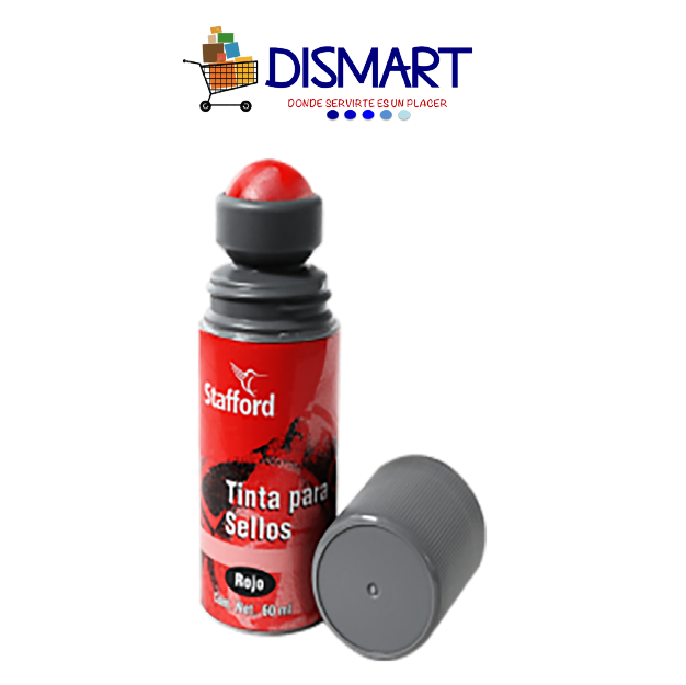 Tinta Almohadilla Roll On 2oz (60ml). Rojo. Stafford