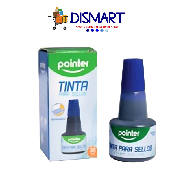 Tinta Almohadilla Gotero 30ml Azul Pointer