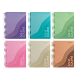 Cuaderno Espiral 200H Primavera Solid Pastel Multimaterias D.Anillo  Cuadriculado