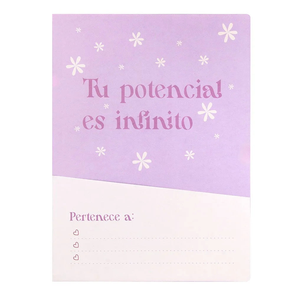 Cuaderno Espiral 100H Primavera Flower Power Doble Anillo Lineas