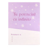 Cuaderno Espiral 100H Primavera Flower Power Doble Anillo Lineas