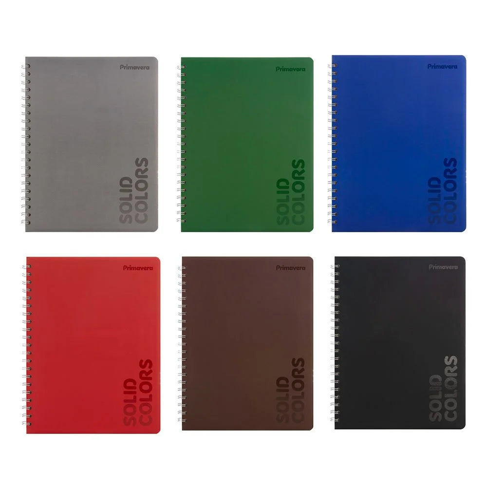 Cuaderno Espiral 100H Primavera Solid Basic Tapa Dura D.Anillo Lineas