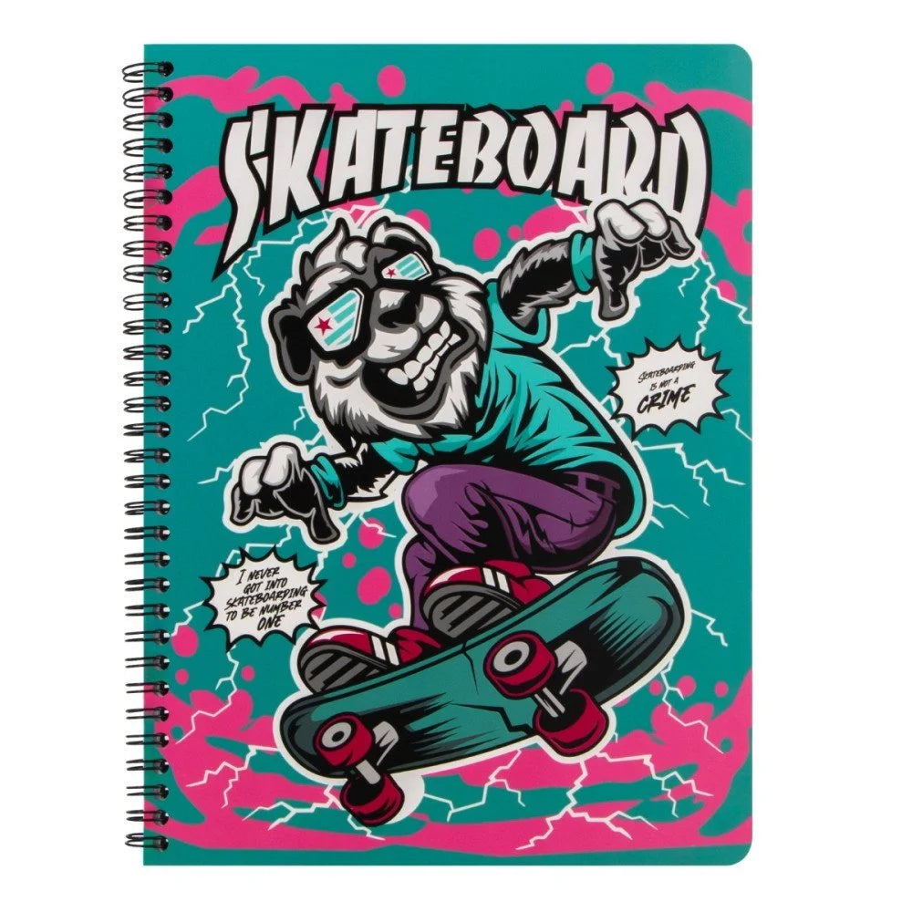 Cuaderno Espiral 100H Fast FLEX Masculino Lineas Doble Anillo