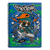 Cuaderno Espiral 100H Fast FLEX Masculino Lineas Doble Anillo