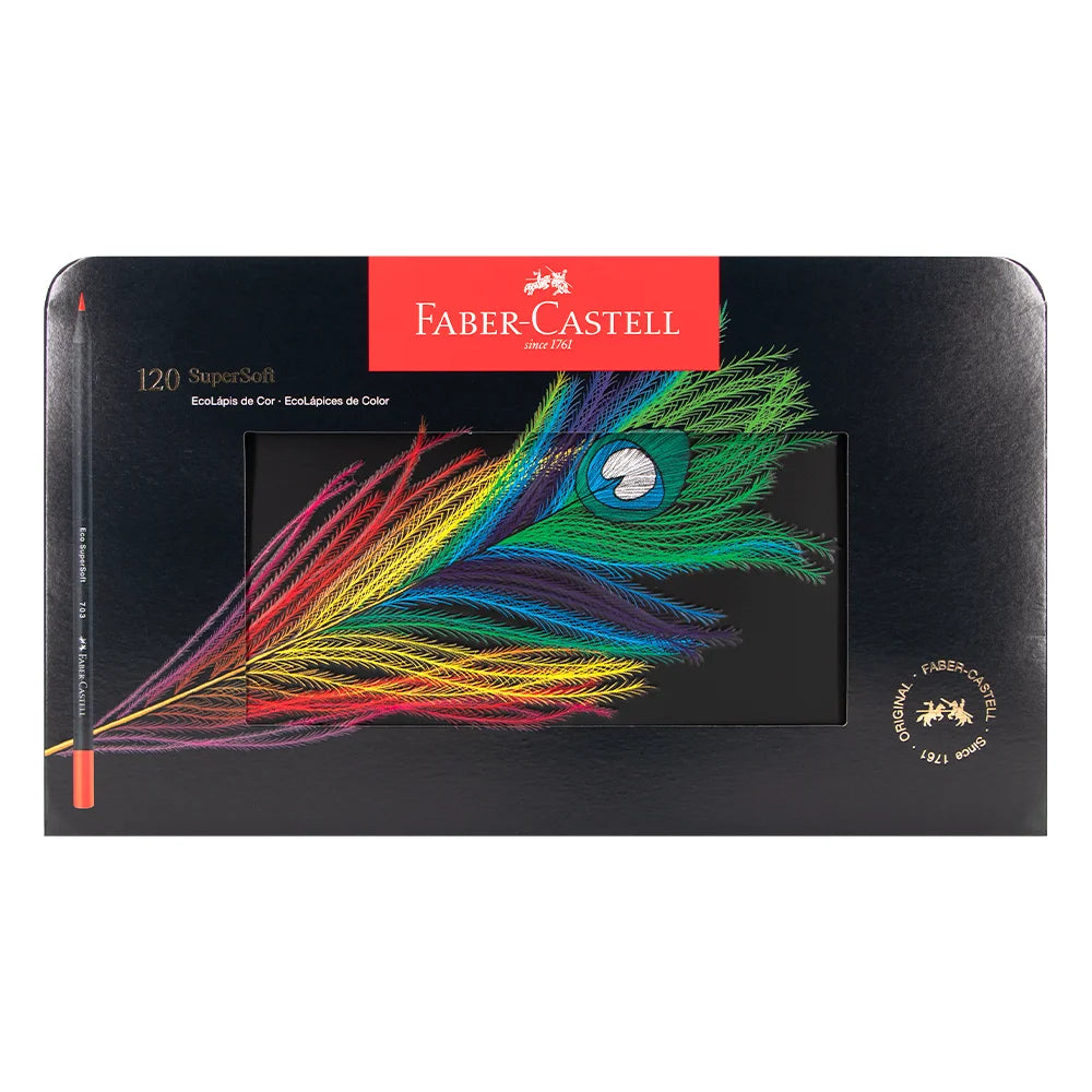 Crayón Faber-Castell SuperSoft 120 Colores Caja Metálica