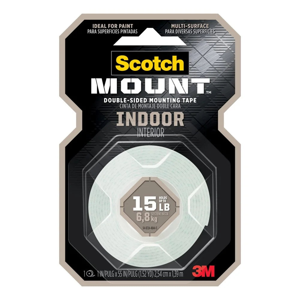 Cinta Adhesiva Mounting Tape Scotch 214H Interiores 1"X55"