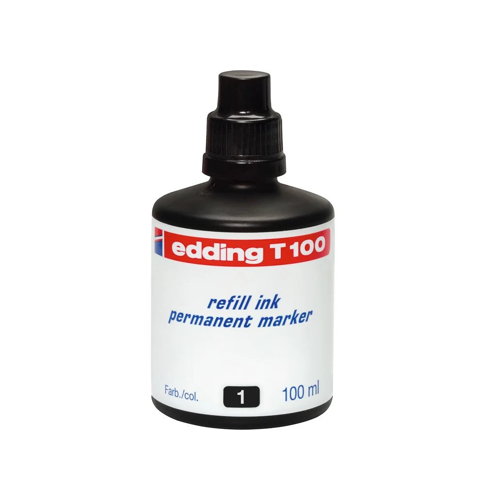 Tinta Permanente Edding T-100 Negro 100ml