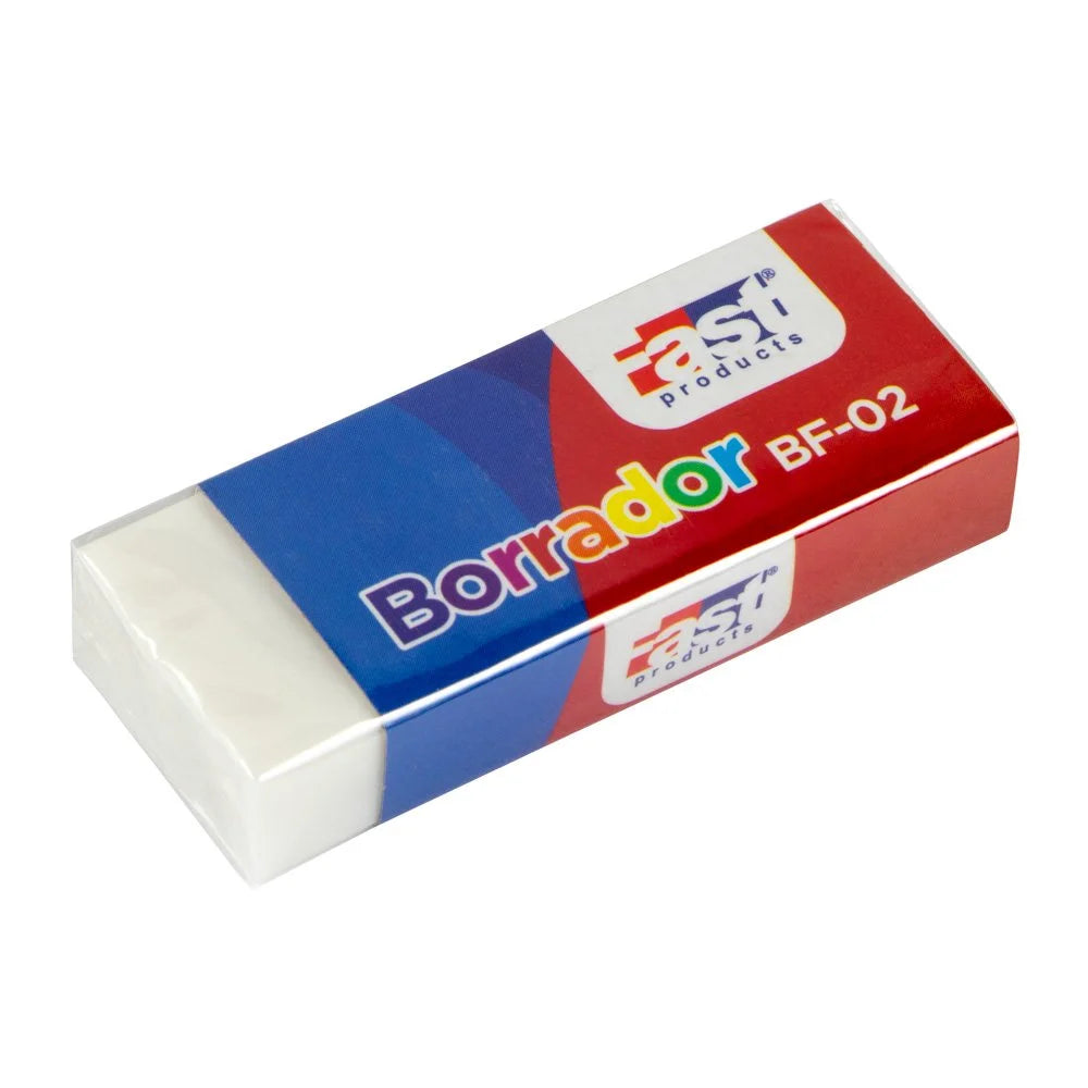 Borrador Fast BF02 Blanco Plastico Mediano