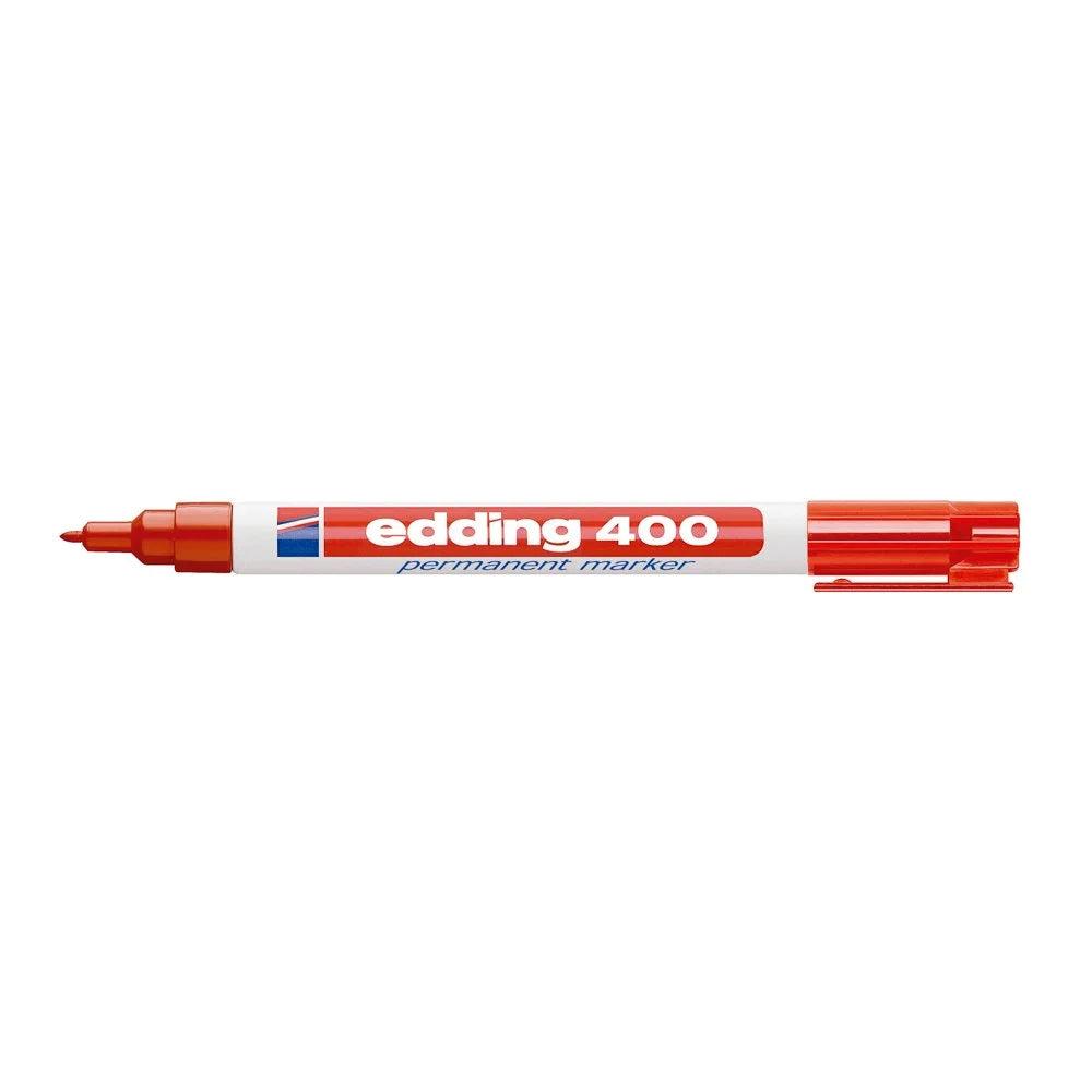 Marcador Permanente Edding 400 Punta Fina Rojo