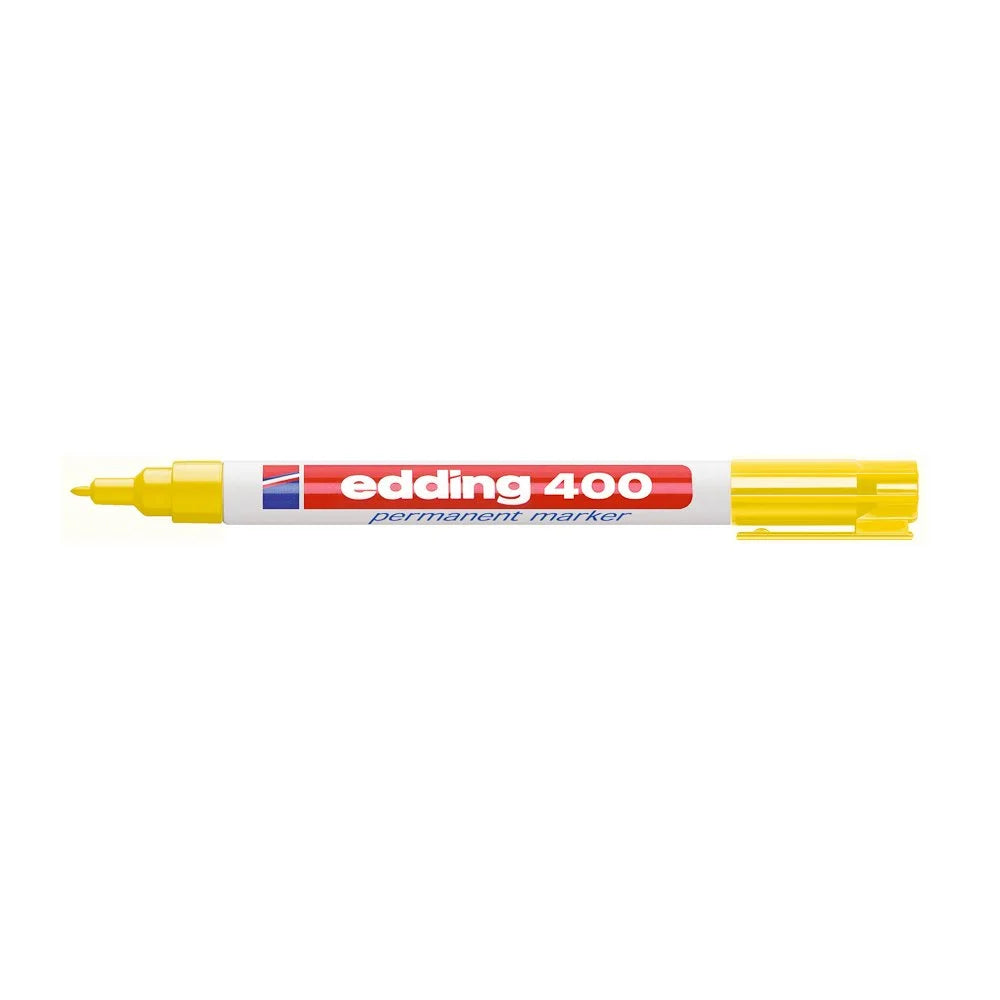 Marcador Permanente Edding 400 Punta Fina Amarillo