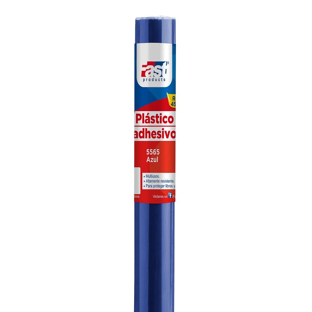 Plástico Adhesivo Fast Contac 45x3mt Azul