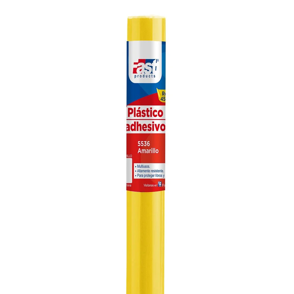 Plástico Adhesivo Fast Contac 45x3mt Amarillo
